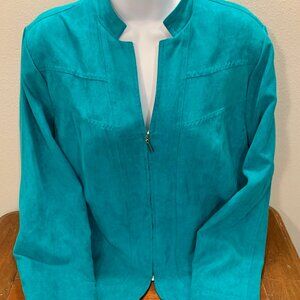 WOMEN’S FAUX SUEDE JACKET, SIZE 12
